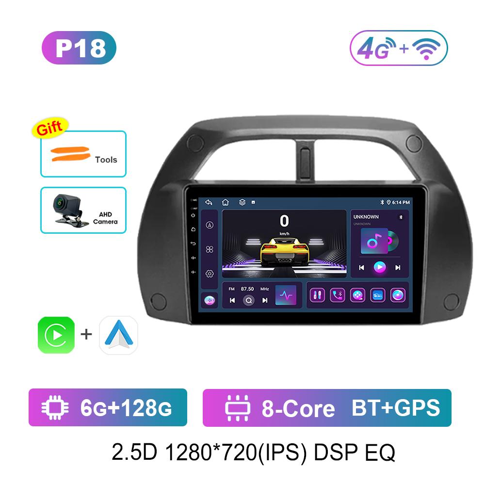 Android OS 9'' for Toyota RAV4 2 CA20 CA20W XA20 2000 - 2003 BT GPS Navi WiFi Car Audio Multimedia Player DSP Stereo IPS Screen