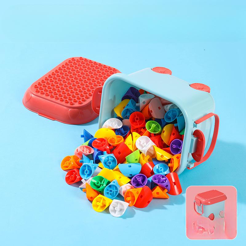 Kindergarten Early Education Rotating Elbow Assembly Pipe Enlightenment Puzzle Assembly Insert Toy Building Blocks Large Particles Multi-functional