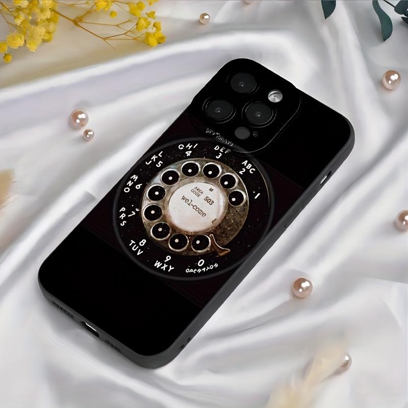 Retro Dial Phone Pattern Phone Case Suitable for iPhone 17 16 15 14 13 12 11 Pro/Max/Plus Anti Drop and Shockproof Back Cover