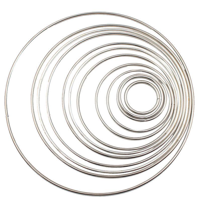 DIY Silver-Plated Iron Rings for Dream Catchers and Wedding Crafts