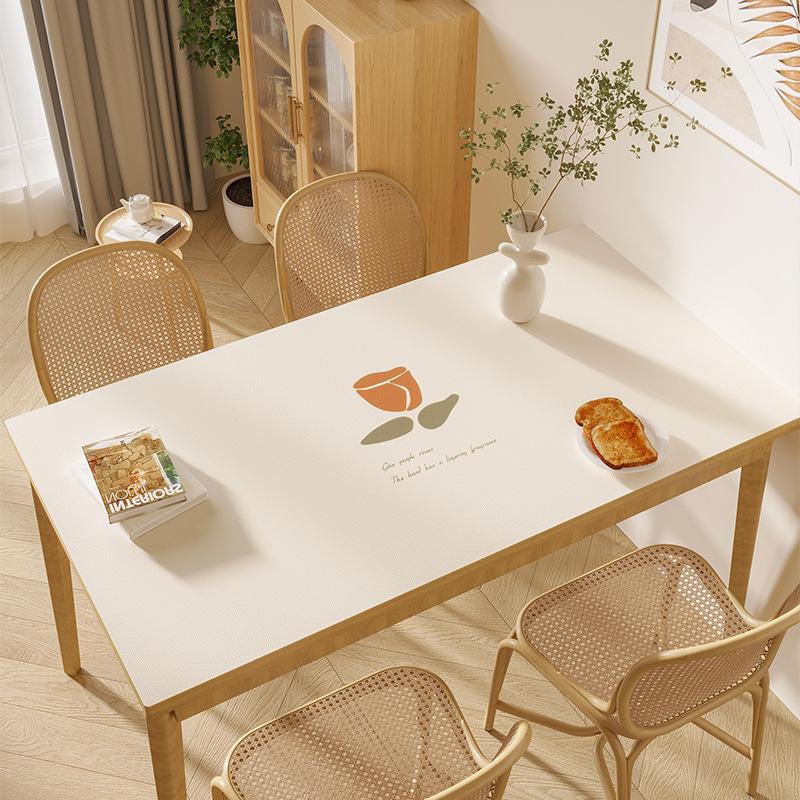 Simple Pvc Waterproof, Oil-Proof, Anti-Scalding, Leave-In Table Mat, Small Fresh Leather Tablecloth, Dining Table Coffee Table Mat