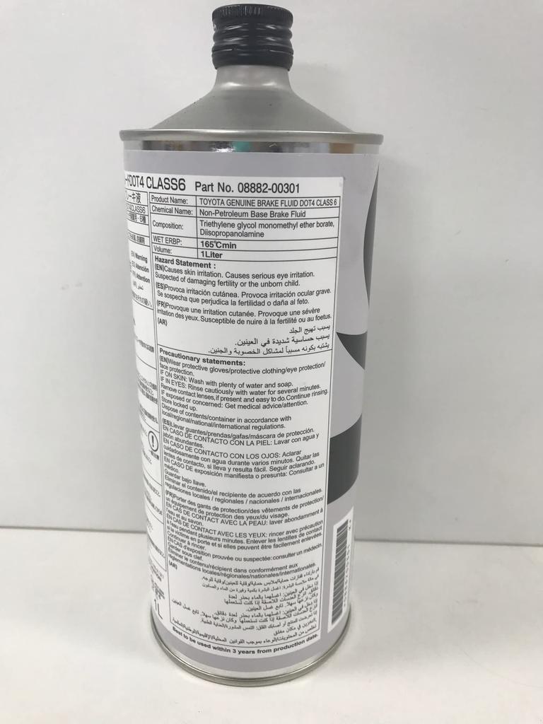 Toyota DOT 4 KLASSE 6 (Original DOT4 CLASS6) Modell-Nr: 088820-0301