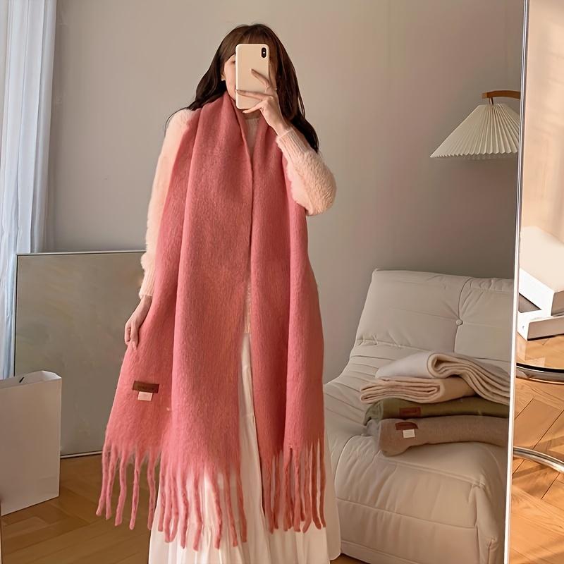 

Dream Macaroon Color Matching Scarf Winter Soft Soft Soft Comfort Imitation Cashmere Long Neck Scarf One Size&>8Y