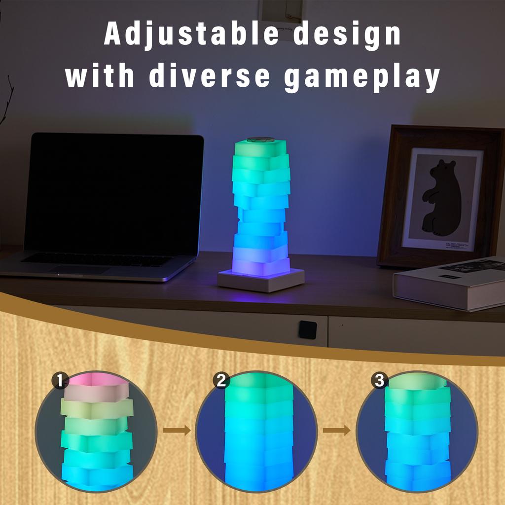 DIY Farbwechselnde Schreibtischlampe RGB 16 Farben LED-Lampe Schlafzimmer Nachttisch Dekoration Lampe Touch-Schalter Mehrstufiges Licht