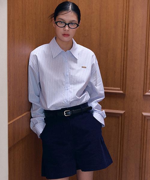 Shop Ara Rmar Strip Basic Shirt_Blue Blue/Free