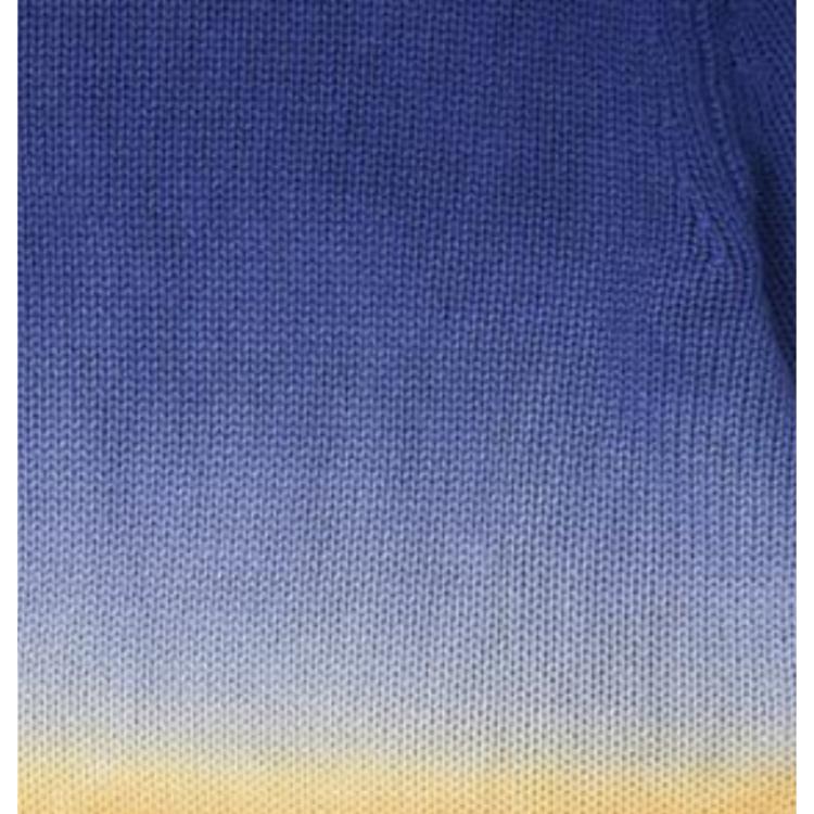 Palace Farbverlauf Rippstrick Pullover mit langen Ärmeln und Mini-Logo Unisex Oberteile Blau P25KW022