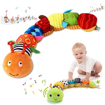 Baby Rassel, Musikalische Raupe, Wurm, weiches Säuglings-Plüschspielzeug, pädagogisches interaktives sensorisches Spielzeug für Babys, Neugeborene, Kleinkinder, Geschenk
