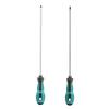 Cross And Slotted Screwdriver Green Rubber Handle Screwdriver Comfortable Grip