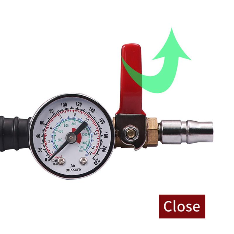 0-15Bar/220Psi Car Tire Inflator Rod With Tester Tire Pressure Gauge For Truck Motorcycle Repair Tools Universal Tyre Manometro