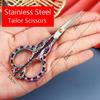 Plating Stainless Steel Household Cut Paper Scissors Sewing Scissors For Needlework Tailor Fabric DIY Tool