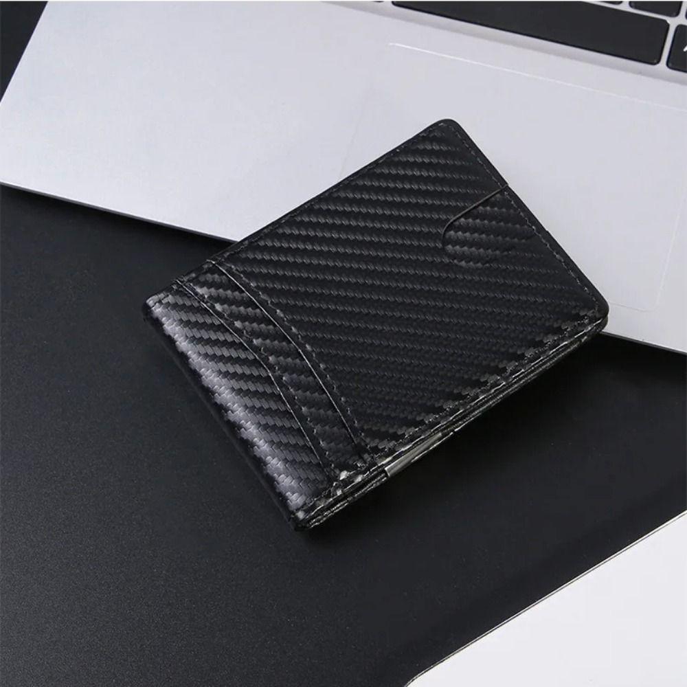 Anti-Theft Carbon Fiber Card Holder Minimalist Men Wallets Credit Card Holder  Business
