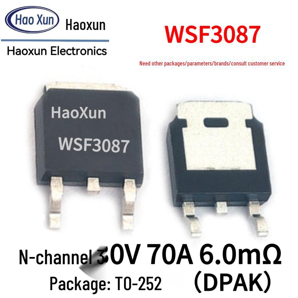 

30V 70A N-Channel MOSFET TO-252 Surface Mount, 6.0 mOhm (WSF3087)