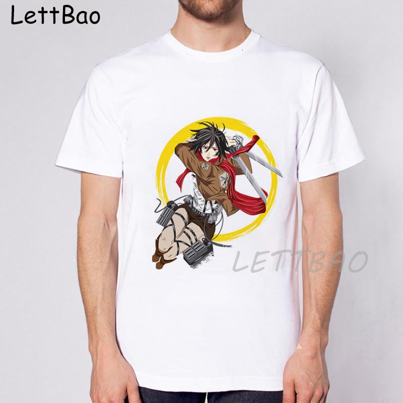 Fashion Japanese Anime Attack On Titan T Shirt Men Funny Cartoon Cool T Shirt Summer Casual