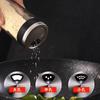 Rotating Stainless Steel Glass Seasoning Bottle, Salt and Pepper Shakers, Seasoning Box, Kitchen Seasoning Tool, Storage Rack