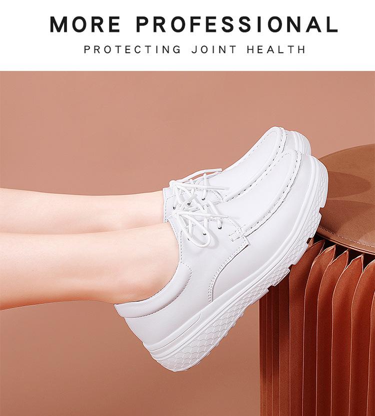 2023 Women's Soft Sole Lightweight Nurse Shoes - Comfortable, Breathable, Flat Casuals In White & Black.