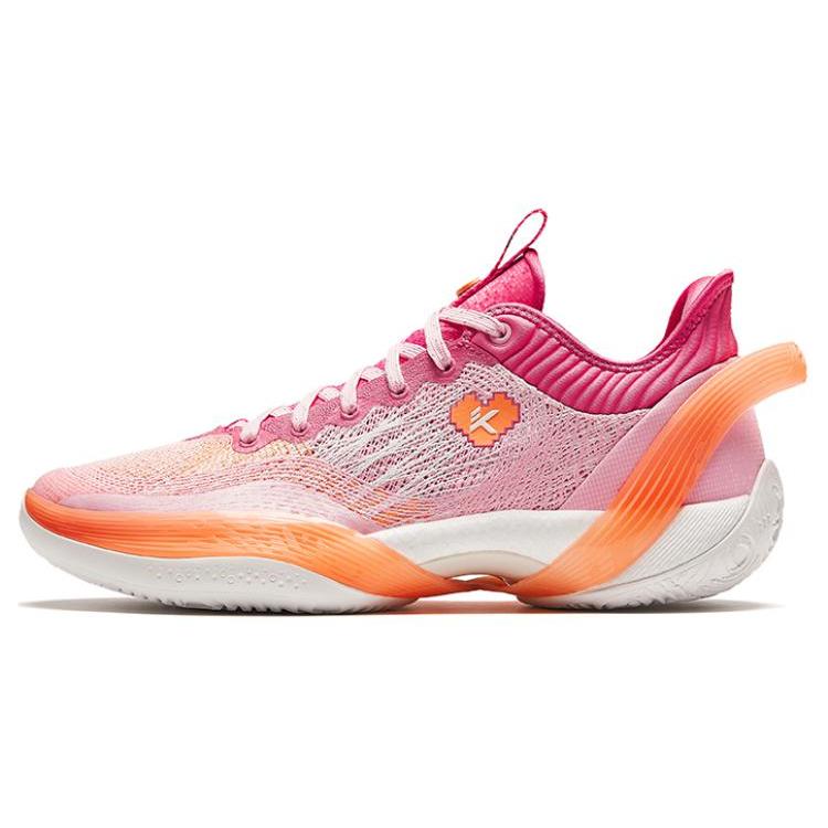 New Anta Three point Rain1.0 Cushioning Breathable Low Top Basketball Shoes Men's Pink 912411102-2