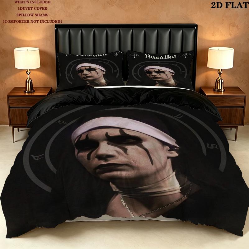 Dogma Pattern Bedding uilt Set uilt Cover Pillowcase Home Decoration Birthday Gift (1 * duvet cover + 2 * pillowcase without core)