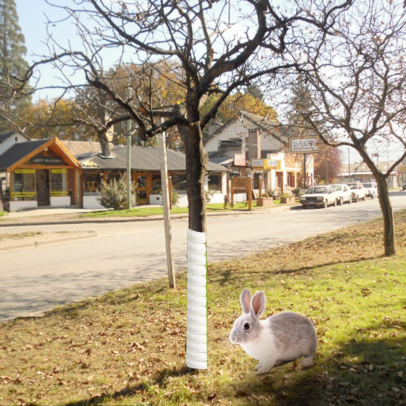 

Спиральная защита деревьев, защитная пленка для ствола деревьев, садовая уличная кора, крышка растения для двора White 5x40cm