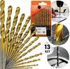 Set Of 13 Hss 1565Mm Steel Metal Drill Bits