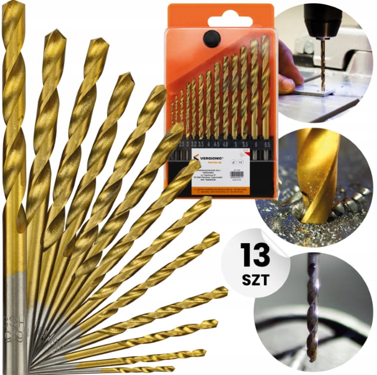 Set Of 13 Hss 1565Mm Steel Metal Drill Bits