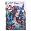 Portable 2025 ADHD Daily Planner Book Hardcover Work Study Planner Agenda Notebook  Student