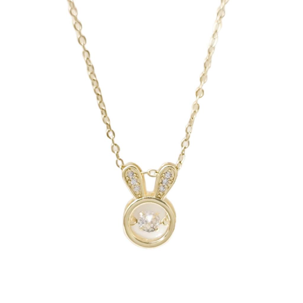 Smart Rabbit Titanium Steel Necklace - Luxury Niche Design Clavicle Chain, High-End Feel Accessories.