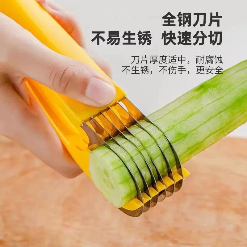Stainless Steel Banana Slicer, Kitchen Ham Sausage Fruit Slicer, Daily Dining Kitchen, Salad Platter, Ring Cutter, Fruit Slicer