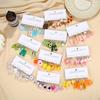 5pcs/set Colorful Flower Pendant Earrings Set for Woman Hypoallergenic Silver Hook Earring Accessories Gift