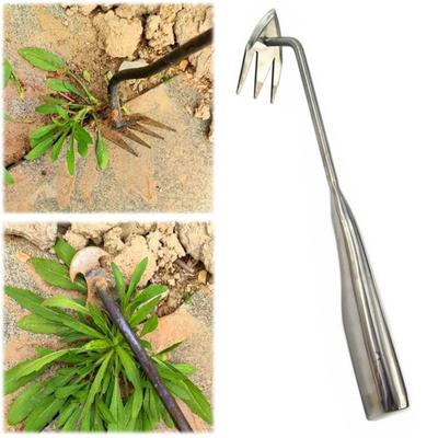 Unkrautstecher, langer Griff, bequemer Griff, Unkrautentferner, V-förmiger Hand-Unkrautjäter für Gartenhöfe