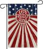 4th of July Garden Ag 12x18 Inch Double Sided Outside Burlap Patriotic America Stars Let Freedom Ring Independence Day Hol UUN