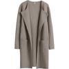 Women's Turn Down Collar Long Sleeve Loose Fit Casual Long Knit Cardigan Solid Color Pocket Sweater Coat