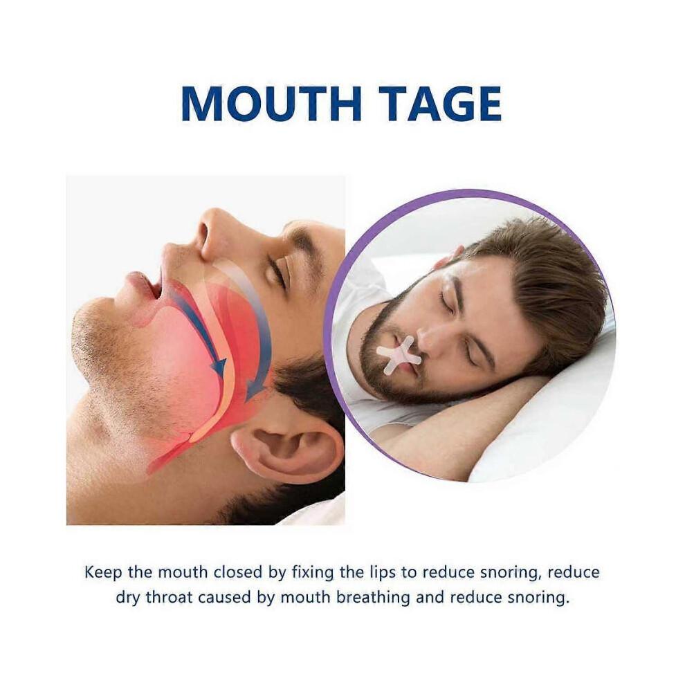 120pcs Sleeping Mouth Plasters,Anti Snoring Sleep Plasters and Mouth Tape, Helps Against Snoring and Developing the Habit of Nasal Breathing