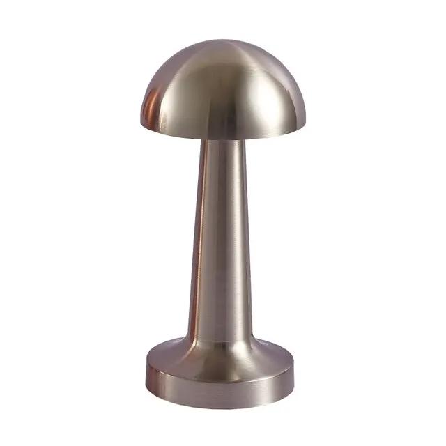 Modern LED Dining Table Lamp 3-Color Retro Bar Night Light Touch Sensor Rechargeable Coffee Table Decorative Lamp Metal Shade