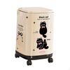 Kitchen Trash Can with 360° Universal Wheels and Lid Container Trendy Home Decoration Wastebasket
