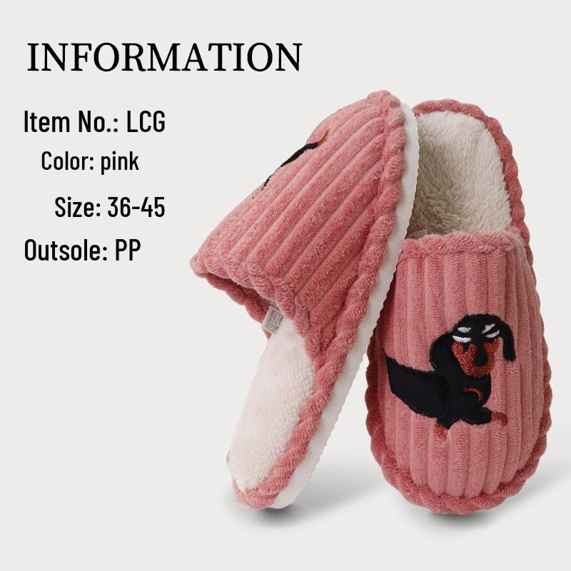 

2025 Trendy Fun Dachshund Dog Home Cotton Slippers - Creative Striped Design 42-43 рожевий