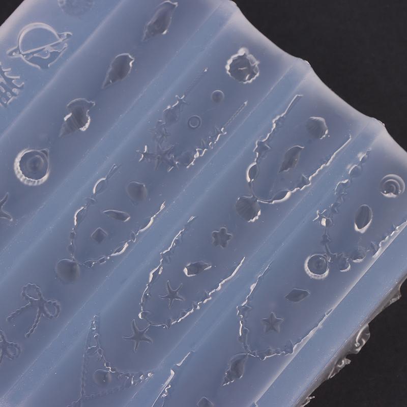 Cartoon Shell Chains Silicone Nail Mold Flower Nail Decorations Nails Diy Design High Quality Stereoscopic Stamping Plate Art