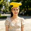 Cappello da Sole Palmare Che Blocca il Sole Visiera Stampata in 3D Fascia Elastica a Tesa Larga Cappello da Esterno per la Protezione Solare