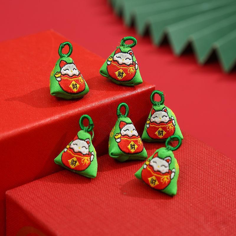 2026 Dragon Boat Festival Mugwort Fan Pendant & Indoor Sachet Bells for Door Handle and Decoration