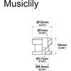 Musiclily Pro 12mm Strap Pins Steel End Pins Nickel 2 Pcs