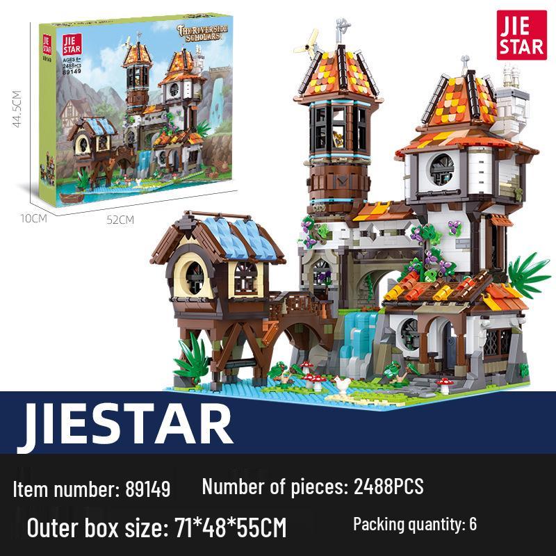 Jie Xing Street View Series Inn Model Building Blocks - Boys' Ornaments & Toys