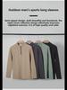 Dijia Herren-Langarmpullover mit schnelltrocknendem Stehkragen und Fingerschutz für Laufen und Fitness