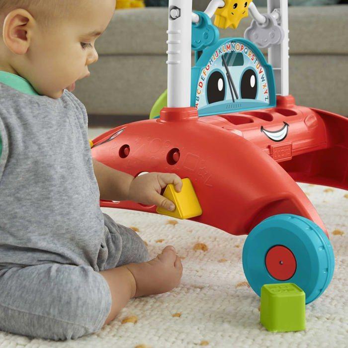 Chariot à pousser - fisher-price - hjp50 - aide à la marche - 3 niveaux d'apprentissage - activités interactives