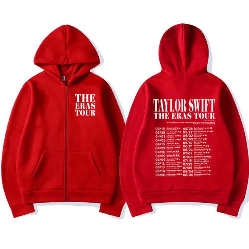Taylor The Eras Tour 2023 World Tour Zipper Hoodie Women Aesthetic Zip Up Sweatshirt Fashion Harajuku Oversized Hoodies Coat