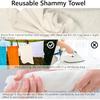 Chamois Towel for Car, Shammy Cloth for Car Drying 15" x 25" (2.5 sq ft) | Absorber Towel for Car Chamois Cloth, Real Leather Reusable Washing Shammy