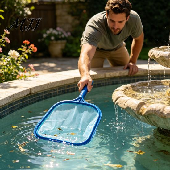 Professional Pool Maintenance Supply Skimmer Net, Fine Mesh Leaf Hot Tub Rake, Replacement Net Head Pole Not Included, Debris Removal for Above