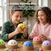 Cute Bubble-Blowing Squeeze Bun With Steamer Basket Toy Squishy Dumpling Stress Relief Fidget Toy Gift