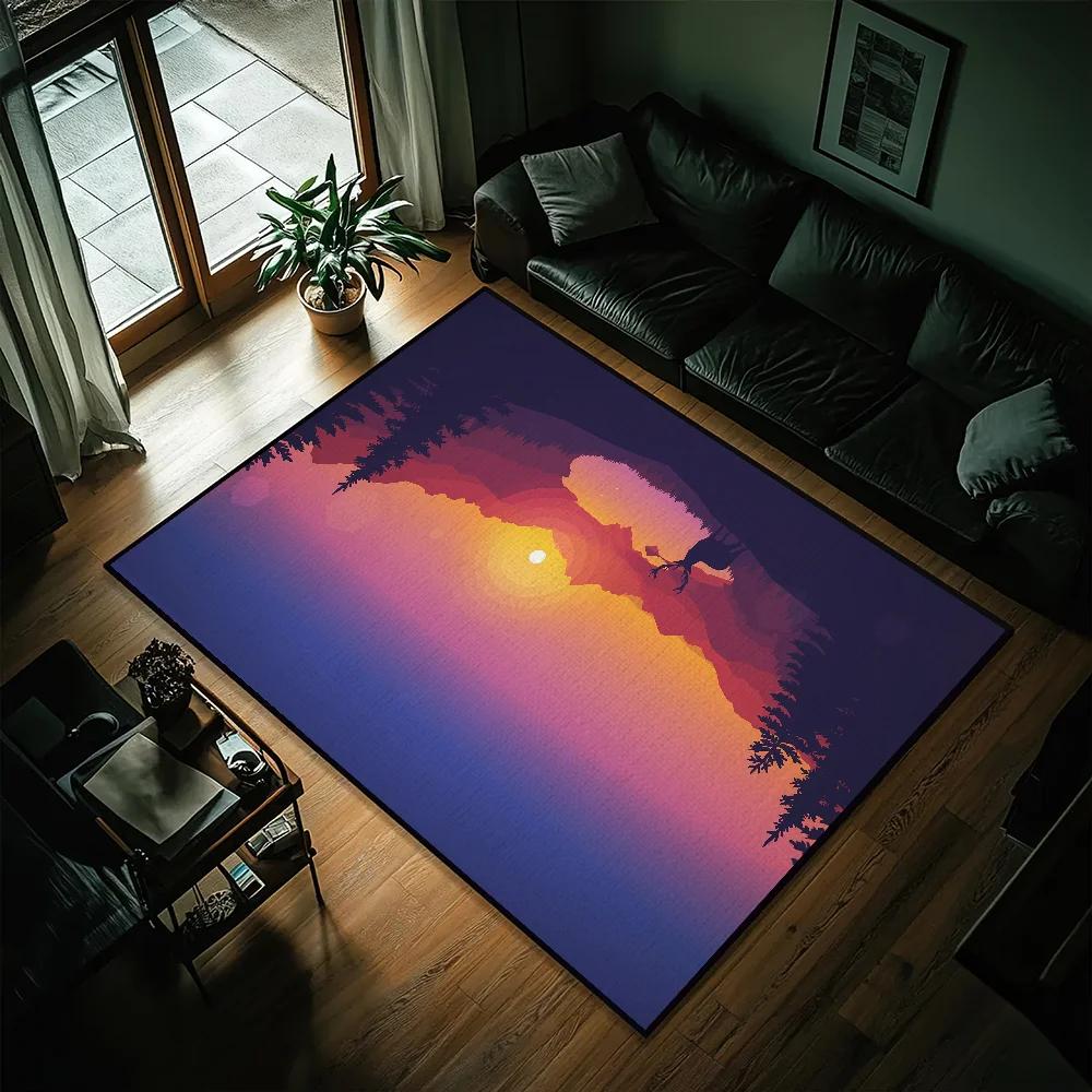 

Искусство Пейзаж Маленький Прикроватный Кухонный Ванная Гостиная Дом Спальня Напольный Коврик Придверный Большой Ковер Ковер Декор 80x120cm