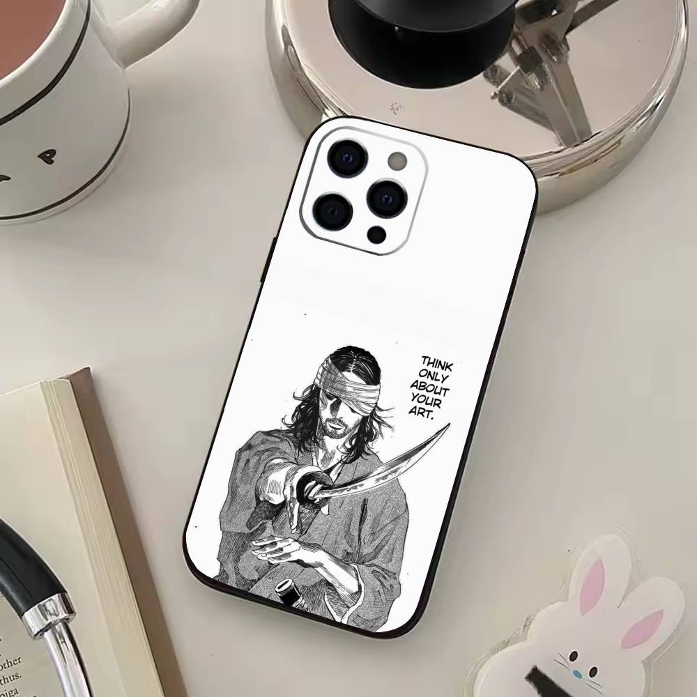 

Miyamoto V-Vagabond M-Musashi Phone Case For IPhone 17,16,15,14,13,12,11,Plus,Pro,Max,Plus,XS,soft case Black silicone iPhone16