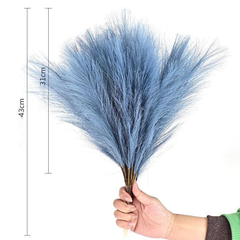 10 STÜCKE/Los Künstliche Blumen Flauschiges Pampasgras Bouquet für Hochzeit Heimparty Vasendekoration Boho Künstliche Pflanze Schilfblumen