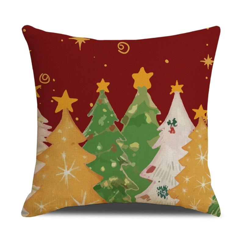 Christmas Pillow Covers 45x45cm Set of 4,Xmas Party Decor Pillow Covers Winter Holiday Cushion Cases Decor for Home Ornament